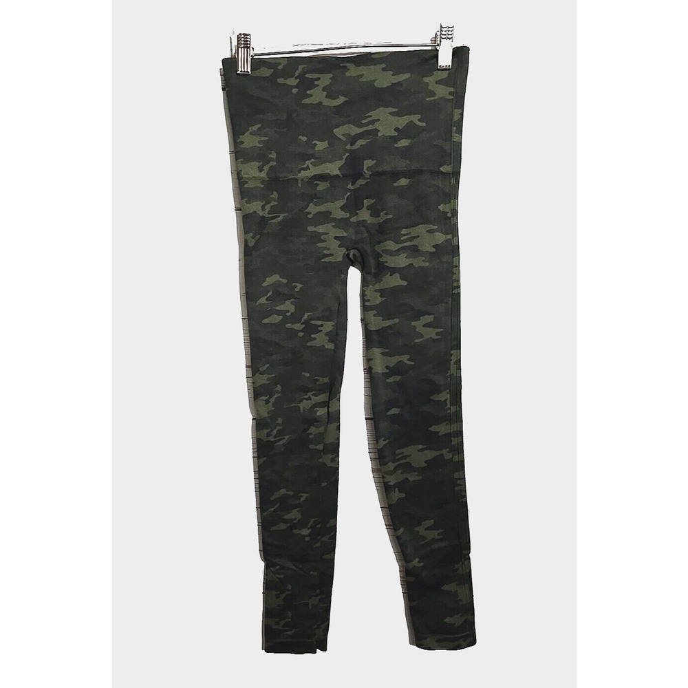Spanx Green Camo Skinny Seamless Athleisure High Rise Leggings‎ Womans Sz Medium